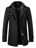 kkboxly  New Wool Coat Men's Business Casual Thick Warm Slim Jacket