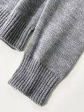 2025 kkboxly  Men Color Block Crew Neck Soft Casual Pullover Knitted Sweater Without Shirt