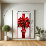 kkboxly Merry Christmas Welcome Banner - 35x70 Inch Polyester Striped Front Door Porch Decoration, Classic Rectangular Hanging Sign for Holiday Home & Party Decor Welcome Home Decorations