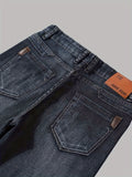 Men's Trendy Jeans Distressed Punk Men's Denim Pants Slim Streetwear Hiphop Jeans