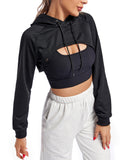 kkboxly  Solid Long Sleeve Hoodies, Casual Hooded Sweatshirt Tops For Women, Women's Clothing