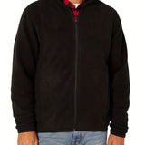 kkboxly  Men's Polar Fleece Zip Up High Neck Jacket For Fall Winter