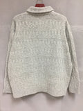 kkboxly  Plus Size Men's Shawl Neck Geometric Pattern Pullover Long Sleeve Sweater