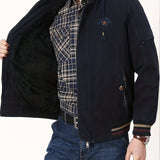 kkboxly  Men's Warm Fleece Cotton Hooded Jacket, Casual Warm Thick Coat For Fall Winter, Father's Gift