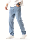 Loose Fit Distressed Jeans, Men's Casual Street Style Denim Pants For Summer Fall