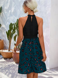 kkboxly  Belted Elegant Halter Dress, Sleeveless Casual Dress For Spring & Summer, Women's Clothing