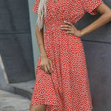 Kkboxly  Ditsy Floral Print Vacation Dress, Short Sleeve V Neck Casual Dress For Summer & Spring, Women's Clothing