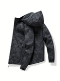 kkboxly  kkboxly  Men's Windproof and Waterproof Soft-Shell Hooded Jacket for Outdoor Activities