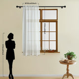 kkboxly 1pc Exquisite White Sheer Curtain Panel - Translucent, Thin, Rod Pocket, Easy Hang, Enhance Home Decor, Perfect for Living Room, Bedroom, and Office