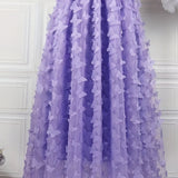 kkboxly  Butterfly Applique Mesh Skirt, Elegant Skirt For Spring & Fall, Women's Clothing