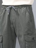 kkboxly Men's Casual Tapered Multi Pocket Jeans, Chic Street Style Cargo Jeans