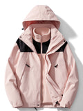kkboxly  Stay Protected in Style: Men's 3-in-1 Windbreaker Jacket with Detachable Liner for Winter Outdoors