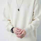 kkboxly  All Match Knitted Sweater, Men's Casual Warm Slightly Stretch Crew Neck Pullover Sweater For Fall Winter