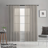 kkboxly 2 Panels of Luxurious White Sheer Curtains with Rod Pocket Top - Enhance Your Living Room, Bedroom, or Office with Soft Filtered Light, Privacy, and Elegance - Perfect for Home Decor
