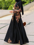 kkboxly  Vintage Floral Print Dress, Long Sleeve Maxi Dress For Spring & Fall, Women's Clothing