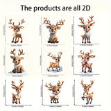 kkboxly Charming Acrylic Reindeer Youngsters with Christmas Lights - Perfect for Car & Tree Decor, Ideal for Halloween & Christmas Celebrations