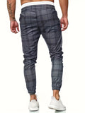kkboxly  Men's Stylish Comfy Solid Joggers With Pockets, Active Breathable Slim-fit Drawstring Men's Bottom Clothing For Hiking Jogging Cycling Outdoor Fitness Workout