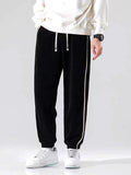 kkboxly  Drawstring Sweatpants Loose Fit Pants Men's Casual Slightly Stretch Joggers For Men Spring Autumn Running Jogging