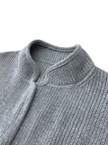 kkboxly  Men's Pocket Knitted Stand Neck Thickened Cardigan Sweater
