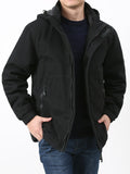 kkboxly  Men's Thick Warm Cotton Loose Hooded Jacket Casual Comfortable Windproof Outdoor Jacket For Winter