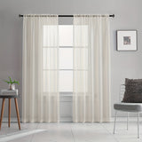 kkboxly 2 Panels of Luxurious White Sheer Curtains with Rod Pocket Top - Enhance Your Living Room, Bedroom, or Office with Soft Filtered Light, Privacy, and Elegance - Perfect for Home Decor