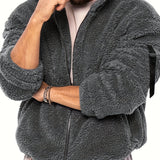 kkboxly  Men's Warm Polar Fleece Jacket Coat For Fall Winter