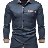 Men's Casual Plaid Button Down Shirt