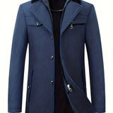 kkboxly  New Wool Coat Men's Business Casual Thick Warm Slim Jacket
