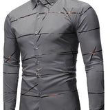Men's Casual Navy Blue Slim Shirt