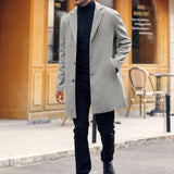 kkboxly  Plus Size Men's Solid Coat Fleece Button Up Jacket Oversized Tops For Spring/autumn, Men's Clothing