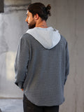 kkboxly  Plus Size Men's Hooded Jacket For Spring Fall Winter, Men's Clothing