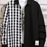 kkboxly  Men's Loose Long-sleeved Casual Shirt Jacket For Autumn And Winter
