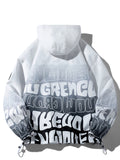 kkboxly  Men's Gradient Color Hooded Jacket Casual Versatile Zip Up Jacket With Full Letter Print Best Sellers