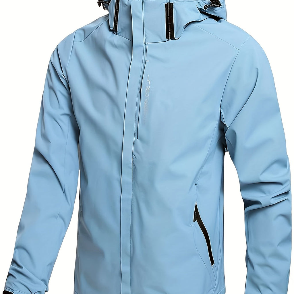 kkboxly  Men's Lightweight Waterproof Rain Jacket, Hooded Shell Outdoor Raincoat Hiking Windbreaker Jacket Coat