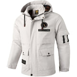 kkboxly  Men's Casual Windbreaker Bomber Jacket Coat, Outdoor Sports Casual Jacket Spring Autumn Hooded Windbreaker
