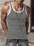 kkboxly  Men's Training Tank Top, Casual Comfy Vest For Summer, Men's Clothing Top Sleeveless Shirt For Gym Workout