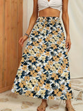 kkboxly  Tribal Print High Waist Skirts, Vacation Comfy Maxi Skirts, Women's Clothing