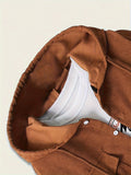 kkboxly  Men's Casual Solid Button Up Long Sleeve Hooded Shirt, Men's Clothes For Spring Summer Autumn, Tops For Men