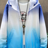 kkboxly  Men's Casual Ombre Color Sun Protection Jacket Ultra Light Thin Breathable Leisure Sports Outdoor Cycling Jacket Hoodie Skin Clothing For Men & Women