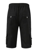 kkboxly  Men's Casual Black Cargo Shorts