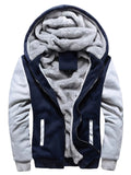 kkboxly Men's Winter Thick And Padded Warm Zip Up Hooded Jacket Best Sellers