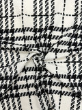 kkboxly  Plus Size Classic Coat, Women's Plus Houndstooth Print Open Front Long Sleeve Medium Stretch Jacket