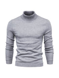kkboxly  All Match Best Sellers Autumn Winter Pullover Men Solid Turtleneck Sweaters