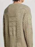 kkboxly  Men's Fashion Cable Knit Sweater For Spring/autumn/winter, Oversized Casual Long Sleeve Pullover Sweater, Plus Size
