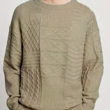 kkboxly  Men's Fashion Cable Knit Sweater For Spring/autumn/winter, Oversized Casual Long Sleeve Pullover Sweater, Plus Size