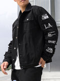 kkboxly  Men's Chic Denim Jacket, Casual Street Style Chest Pocket Button Up Jacket