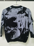 kkboxly  Men's Splash Ink Sweater For Spring/autumn/winter, Stylish Pullover Knit Sweater, Plus Size