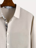 kkboxly  Plus Size Men's Casual Shirt Plaid Long Sleeve Shirt Elegant Handsome Tops For Spring Fall Winter, Men's Clothing
