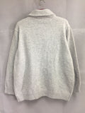kkboxly  Plus Size Men's Shawl Neck Long Sleeve Sweater With Decorated Leather Belt
