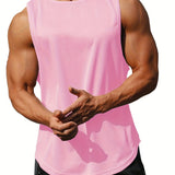 kkboxly  Men's Sleeveless Sports T-Shirt, Quick Drying Breathable Tank Top For Running Training Marathon